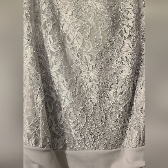 Formal Dress Jessica Howard Formal shimmer Lace taffeta cummerbund lined 22W - Picture 5 of 12